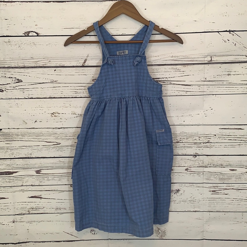 Esprit Girls Blue Plaid Dress Size 8